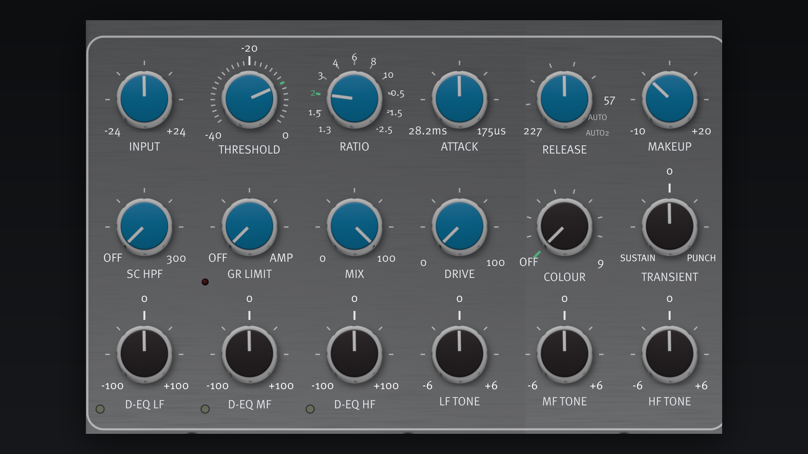 Camber -- the full knob grid